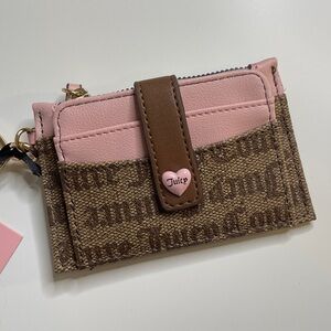 Juicy Couture Chestnut Chino Spring Fling Tab Elongated Cardholder Coin Purse